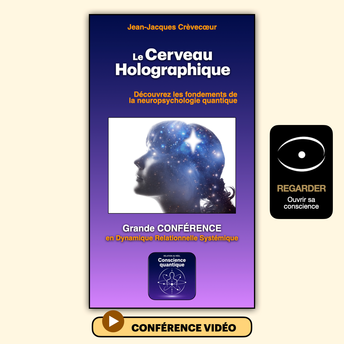 Couverture du livre "Le Cerveau Holographique" par Jean-Jacques Crèvecoeur