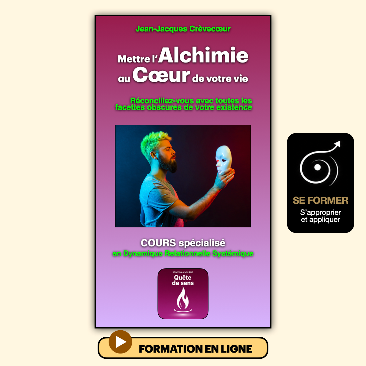 Couverture du livre "Mettre l'Alchimie au Coeur de votre vie" par Jean-Jacques Crèvecoeur