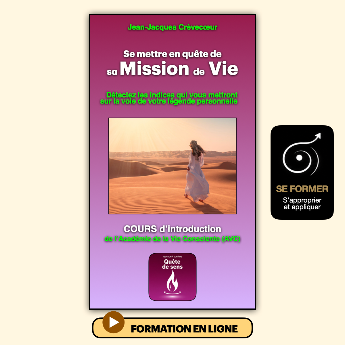 Couverture du livre "Se mettre en quête de sa Mission de Vie" par Jean-Jacques Crèvecoeur