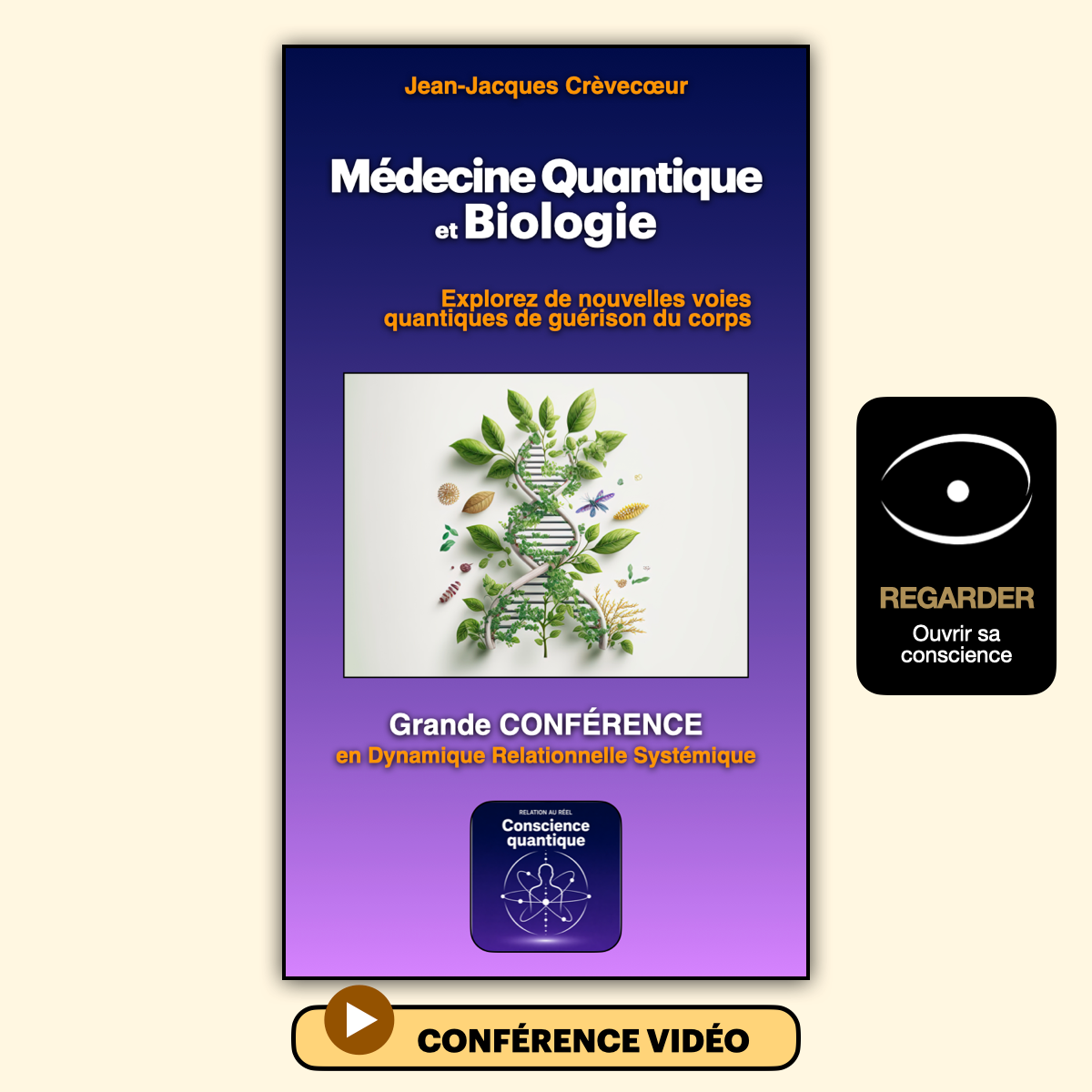 Couverture du livre "Médecine Quantique et Biologie" par Jean-Jacques Crèvecoeur