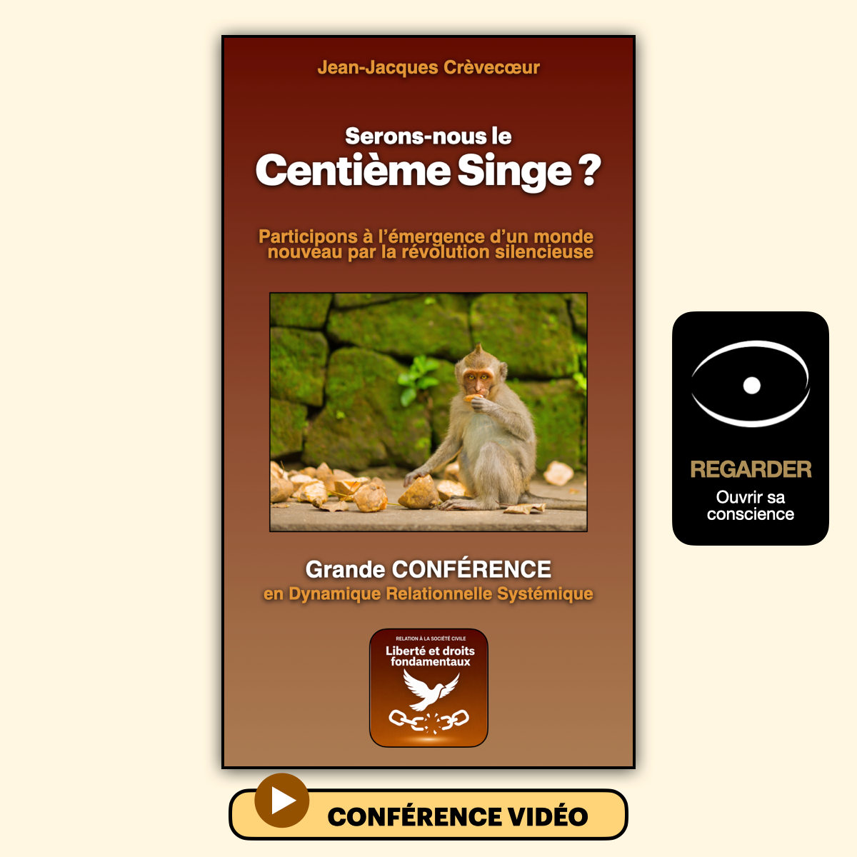 Couverture du livre "Serons-nous le Centième Singe ?" par Jean-Jacques Crèvecoeur